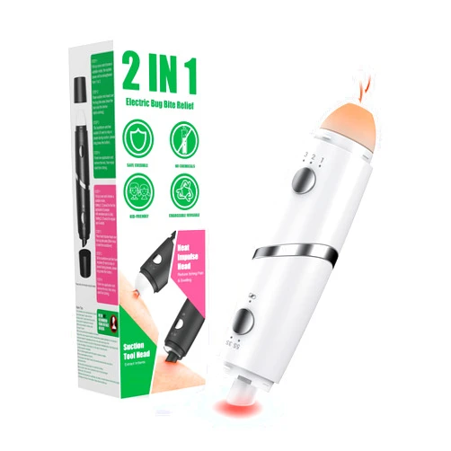 Anthisan Bug Bite Itch Relief, 2-in-1 Bug Bite Relief with Suction Tool and Heat Mosquito Itch Relief, Rechargeable Bug Bite Sucker and Fast Itch Relief from Bug and Mosquito Bites, White