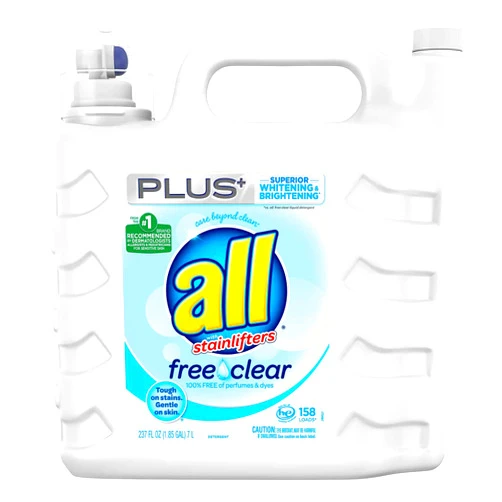 All Free and Clear with Stainlifters All Free & Clear Plus+ HE Liquid Laundry Detergent, 158 loads, 237 fl oz