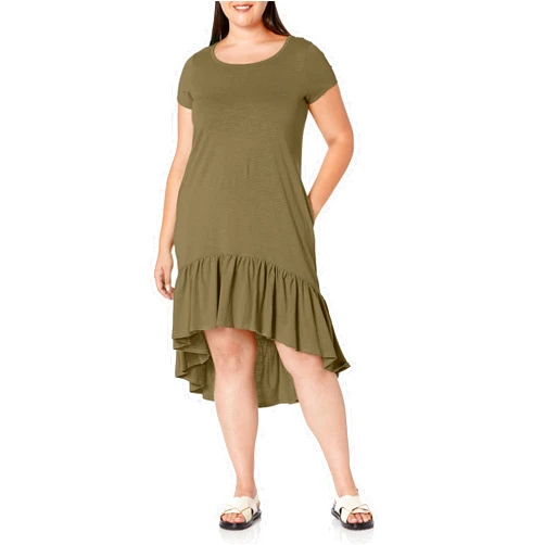 Zim and Zoe Women's Plus Size Dress Ella Ruff PLN