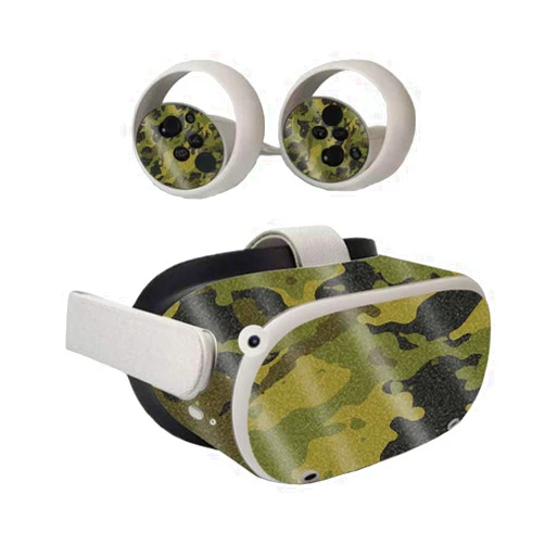 MIGHTY SKINS MightySkins Glossy Glitter Skin Compatible with Oculus Quest 2 - Green Camouflage | Protective, Durable High-Gloss Glitter Finish | Easy to Apply, Remove, and Change Styles | Made in The USA