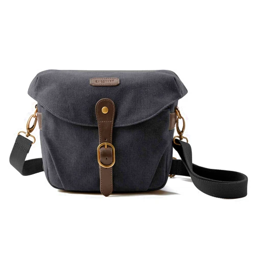 BAGSMART Camera Bag, SLR DSLR Canvas Crossbody Camera Case, Compact Camera Shoulder Bag with Rain Cover for Women and Men, Black