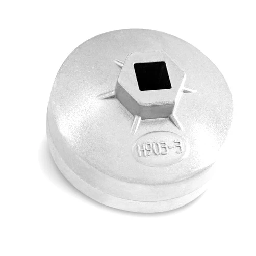 Bonsicoky 74mm 15 Flute Oil Filter Wrench, Cap Type Oil Filter Removal Tool Aluminum Oil Filter Cap Wrench for Cars (Model 903-3)