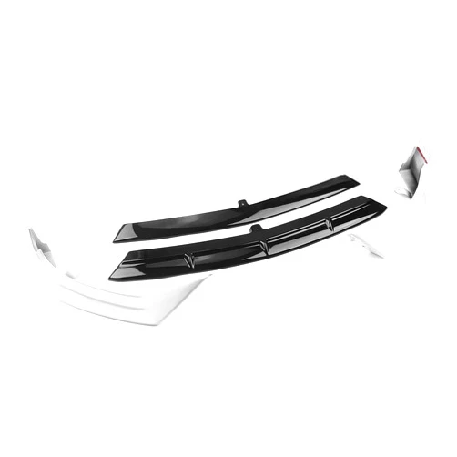 QPNYFCS Gloss Black Front Bumper Spoiler Lip Blade+Side Splitter Cover Kit Compatible for Mercedes Benz C Class W206 Sport 2022-2023 C300(White)