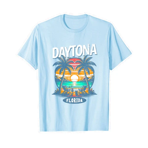 Retro Beach Vacation Summer Quotes Shirts & Gifts Daytona Beach Florida Vintage Spring Break Vacation Retro T-Shirt