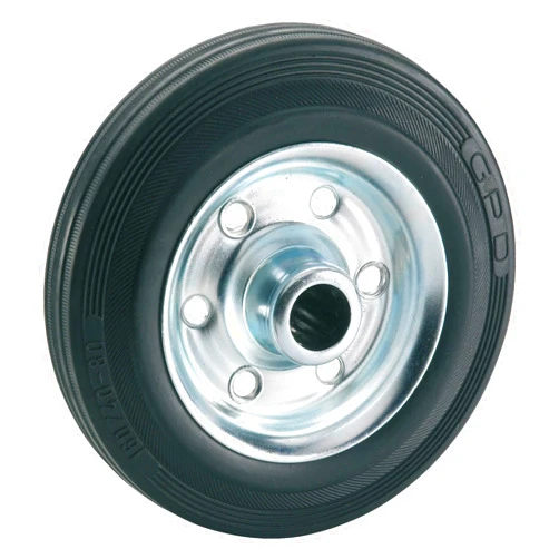Dörner + Helmer 710202 Solid Rubber Wheel 160 x 40 x 20 mm with Roller Bearing Hub Width 58 mm