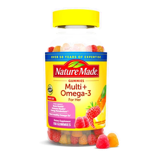 Nature Made Womens Multivitamin with Omega-3, Multivitamin for Women for Daily Nutritional Support, 150 Gummies, 75 Day Supply