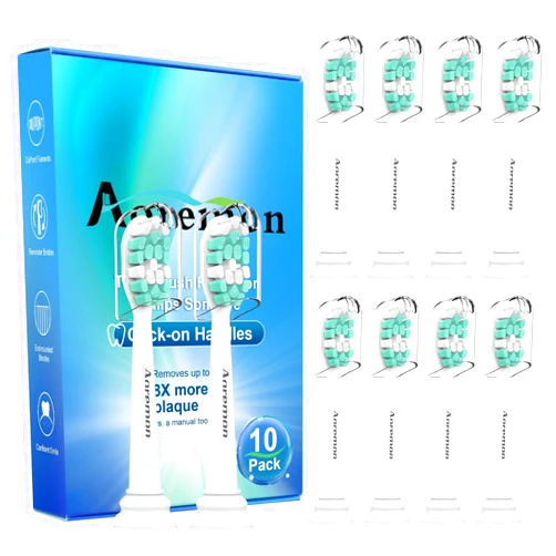Aoremon Toothbrush Heads for Sonicare C2 Replacement Heads -Compatible with Phillips Sonicare Click-on Electric Toothbrush-10 Pack