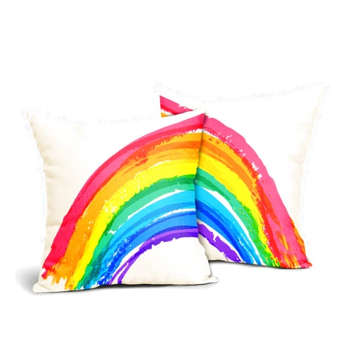 aportt Rainbow Pillow Covers 18x18 Inch Colorful Decorative Throw Pillow Case Cushion Cover Set of 2 Home Decor for Bedroom Sofa Living Room Couch Chair Outdoor