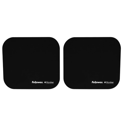 Fellowes 5933901 Mouse Pad w/Microban, Nonskid Base, 9 x 8, Black (FEL5933901), 8