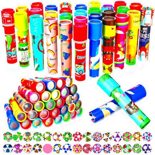 CHENGU 30 Pcs Classic Kaleidoscope Toy Birthday Party Favor Return Gifts Gift Bag Filler for Teens Party Vintage Educational Kaleidoscopes Toy School Carnival Prize, Random Styles(Double Style)