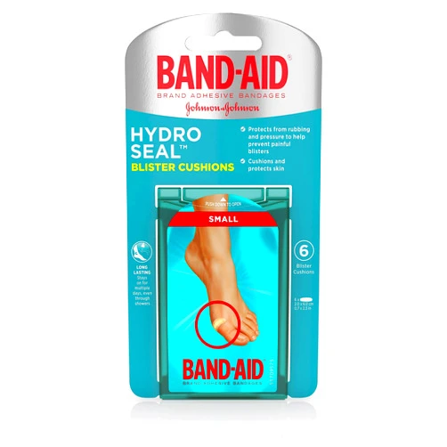 Band-Aid Brand Hydro Seal Bandages Blister Cushion, Waterproof Blister Pad, Small 6 Count