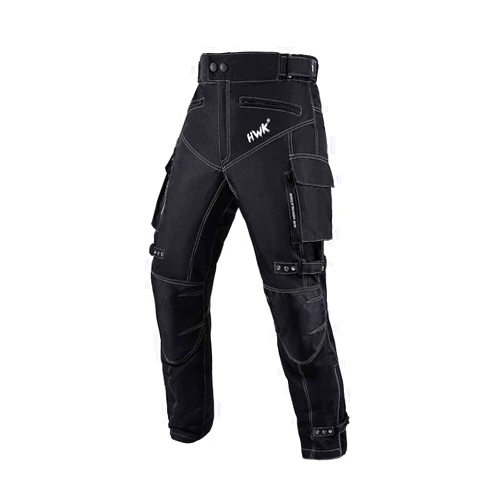 HWK Dual Sport Motorcycle Pants for Men with Water Resistant Cordura Textile Fabric & Impact Protection Armor