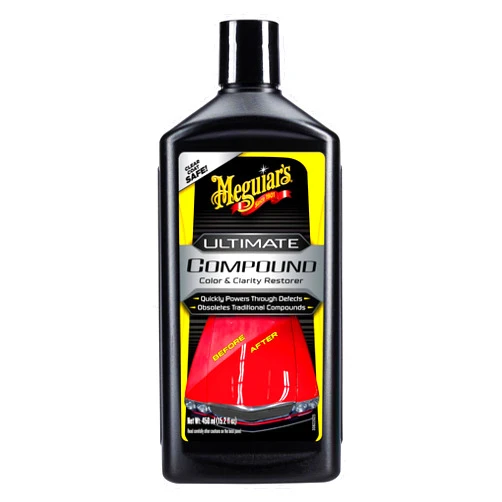 Meguiar's Ultimate Compound, 15.2 Oz - Remove Scratches, Swirl Marks and Oxidation While you Restore Color and Clarity for a Showroom Shine - Safe and Effective on All Glossy Paints and Clear Coats