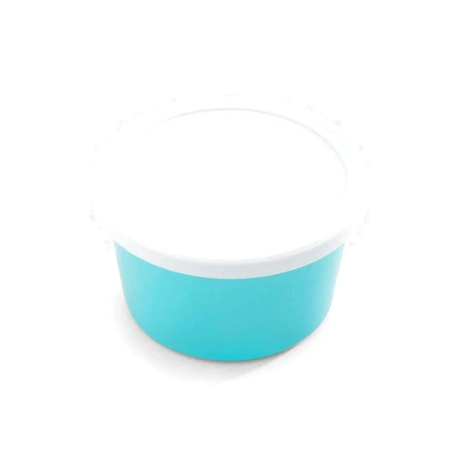 MediChoice Denture Cup, With Opaque Lid, 8 Ounce, Teal (Bag of 25)