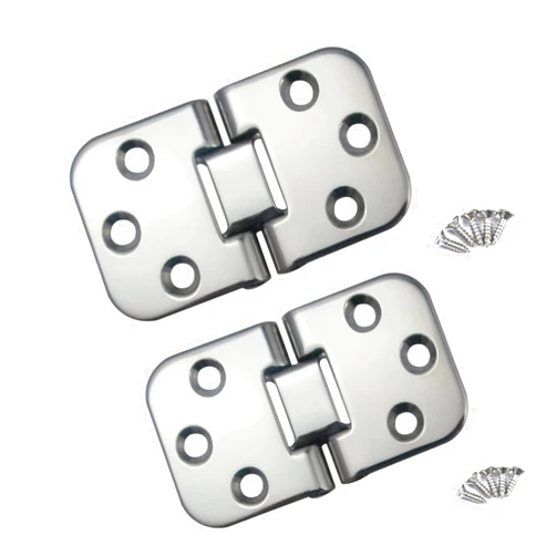 Keehui Stainless Steel 316 CAST Solid Marine Grade 180 Degree Flush Mount Hatch Hinge 2-3/4in x 1-1/2in(70mmx40mm) for Boat, RVs (Pair)