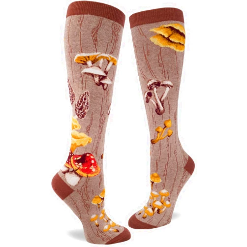 ModSocks Women's Knee High Botanical & Fungi Socks