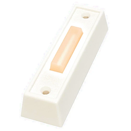 WESUA LED Lighted Doorbell Button Push Switch Wall Mounted For Chime Ring (WHITE)