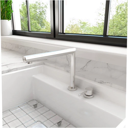 BOCCHI Baveno Move Kitchen Faucet in Stainless Steel
