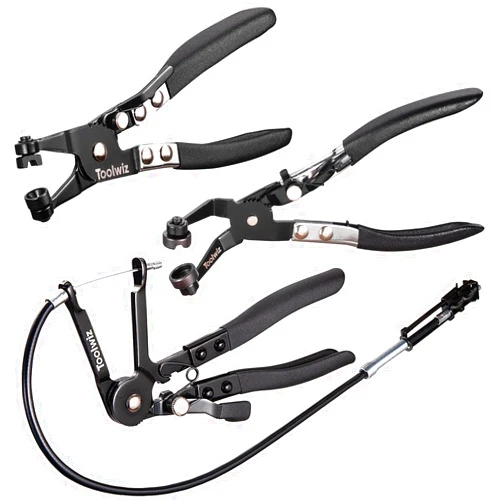 Toolwiz 3 Pcs Hose Clamp Pliers, Hose Clamp Tool Includes 27