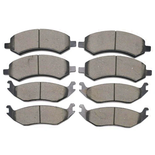 CCTECHMASS 8pcs Ceramic Front Rear Brake Pads for 2007-2009 Chrysler Aspen/Dodge Durango, 2006-2010 Dodge Ram 1500, 2011-2018 Ram 1500, 2019-2022 Ram 1500 Classic -Low Noise & Dust