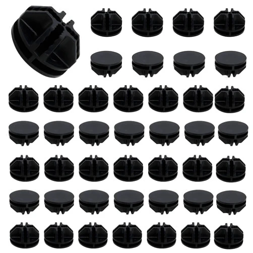 Moicstiy 30Pcs Wire Cube Plastic Connectors Plastic Grid Cube Organizer Connector for Modular Closet Storage Organizer and Wire Shelving (Black)