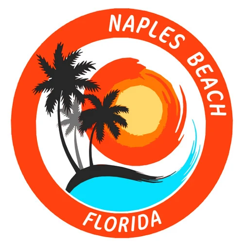 Appalachian Spirit Naples Beach, Florida Tropical Scene Decorative Car Truck Window Sticker Decal Vinyl Die-Cut Badge Emblem Vacation Souvenir Travel Gear Ocean Island Beach