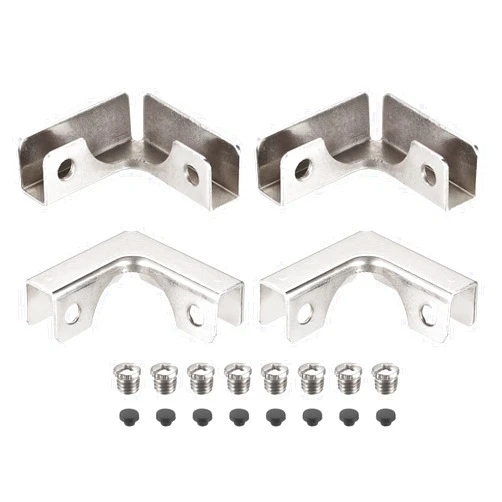 HARFINGTON Glass Fixing Clip, 4pcs for 6-10mm L-Shaped Combination Bracket, Reinforced Clamp Accessories for Display Cabinet, Fish Tank