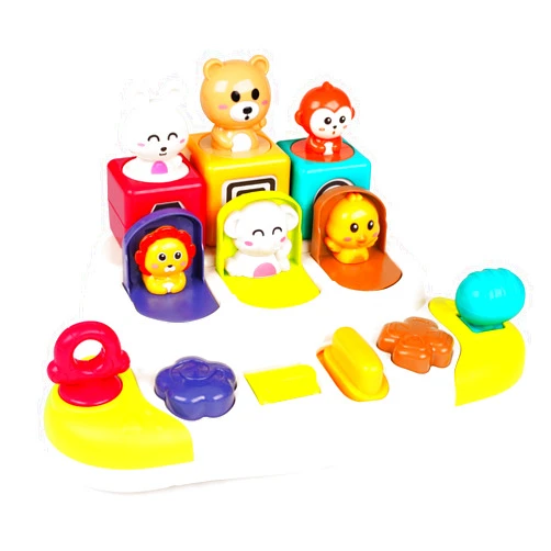 Agirlgle Baby Pop Up Toy- Colorful Cause and Effect Toys for Babies 12 Months Montessori Toy Toddler Infant Toys- Sensory Toy Interactive Pop Up Baby Toy- Popup Animal Toy for Early Learning Development Toy