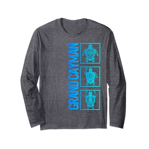 Christmas Goods by BWhoUWant Tees Co. Grand Cayman Islands Vacation Souvenir Vintage Beach Turtle Long Sleeve T-Shirt