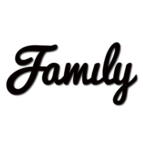 CREATCABIN Wood Family Sign Wall Decor Art Cutout Letter Word Laser Cut Unfinished Decorative Accessories Rustic for Living Room Home Door Farmhouse Porch Bedroom Decoration 11.8 x 5.47 Inch,Black