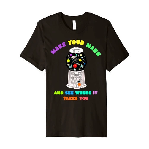 Astronaut Dot Day Dot Planet in Gum ball Machine Funny Astronaut Dot Day Dot Planet in Gum ball Machine Premium T-Shirt
