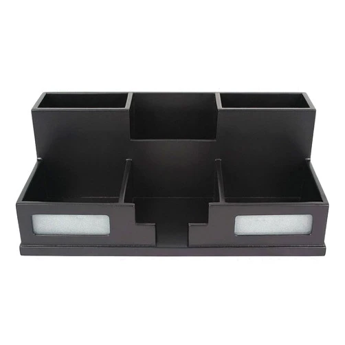CAI - VICTOR Victor Desktop Organizer, Black, Wood, 5-1/2 in. H