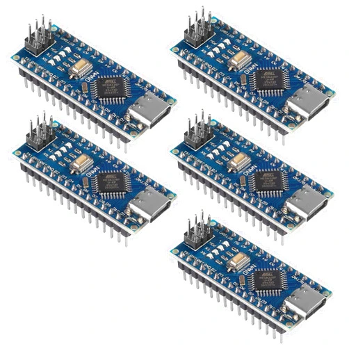 AITRIP 5pcs for Nano Board CH340/ATmega+328P Without USB Cable, Type-C Connection Compatible with Arduino Nano V3.0,Welded Module