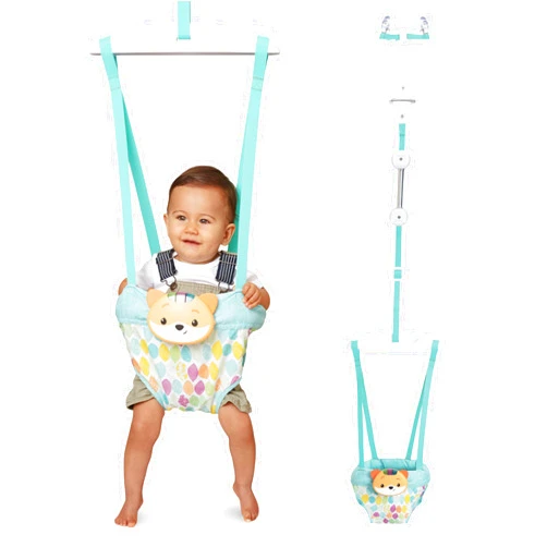 Infantino 2-in-1 Music & Lights Fox Doorway Jumper, Engaging Activity Jumper with Adjustable Strap & Motion-Activated Sounds for Babies 4 Months+