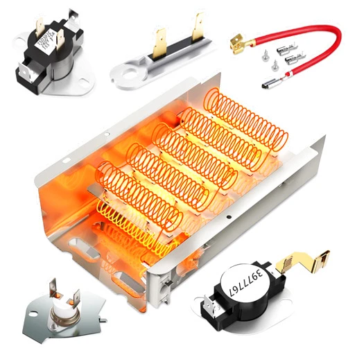 UltraFix 279838 W10724237 Dryer Heating Element kit for Whirlpool Maytag Kenmore Amano Ropel Admiral Dryer Heating Element Parts Include Dryer 3977393 3392519 3977767 3387134