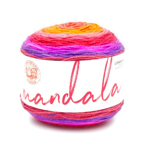 Lion Brand Yarn Mandala, Multicolor Yarn for Knitting, Crochet and Crafting, Andorian, 1 Pack