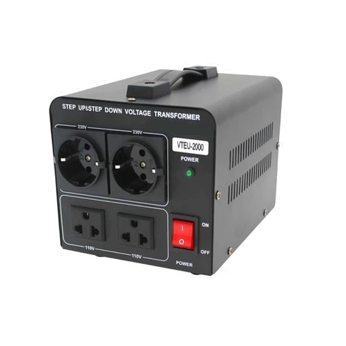 FORYON 2500W/2000W Transformer AC110V 220V Voltage Changer Converter for Multies Country Supply 5types Head Available Voltage Transfer(U+K Head)