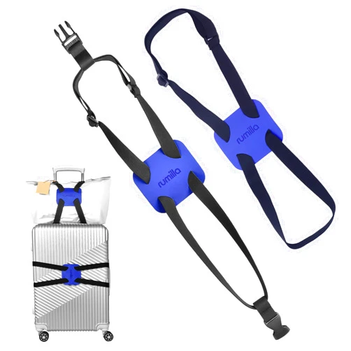 RUMILLA Luggage Straps Bag Bungee, Luggage Bungee - Luggage Straps Suitcase Adjustable Belt-(Blue-2)