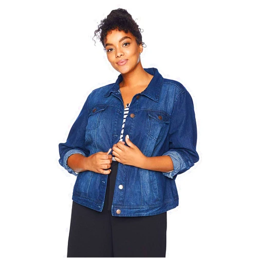 dollhouse Women's Size Dark Plus Denim Jacket