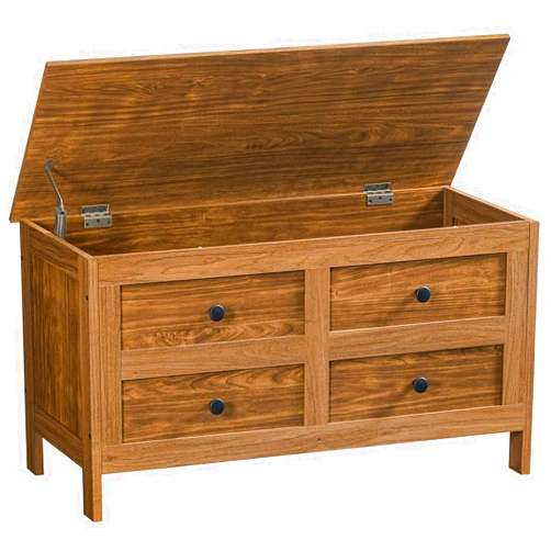 HOOBRO Toy Chest, Toy Box with Safety Hinge, Storage Chest, Storage Bench, 39.4'' Wooden Toy Storage Organizer, Drawer-Like Decoration, for Living Room, Bedroom, Entryway, Walnut WL14CW01