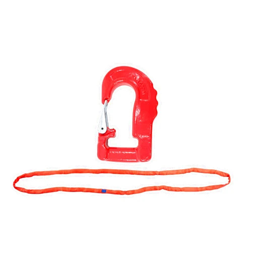 Mytee Products Endless Round Sling 16' Red w/Hook Combo, 13,200 lbs WLL Crane Rigging Hoist Wrecker Recovery Towing