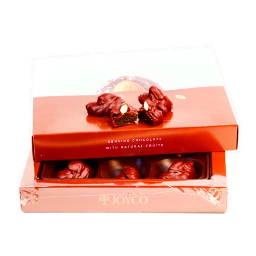 JOYCO Chocolate-Covered Dried Prunes with Almonds - 9 Pieces per Pack - 155g (5.4oz) Nutrient-Rich and Delectable Chocolate Snack Mother's Day Gift Box for Celebrations, and Holidays - Made in Armenia