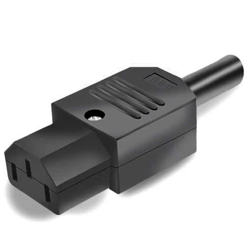 LANZMFG Assembly Power Plug 10Pack Straight Female C13, Black