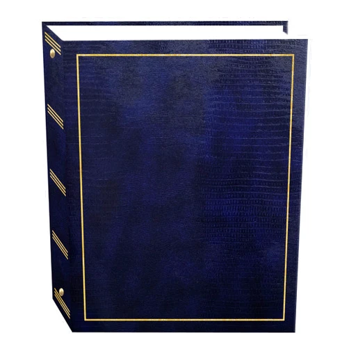 Pioneer Photo Albums Magnetic Self-Stick 3-Ring Photo Album 100 Pages (50 Sheets), Navy Blue