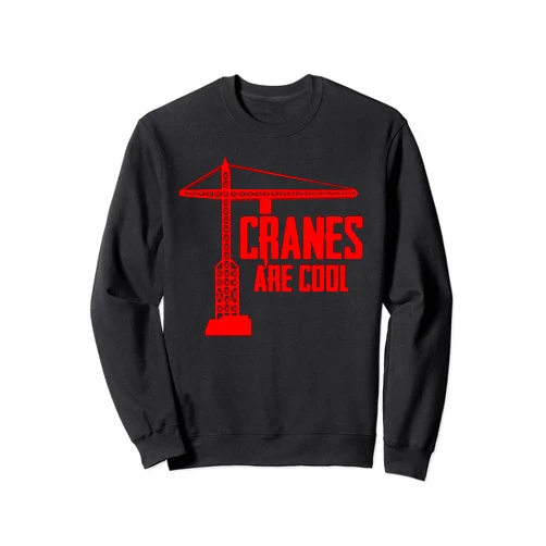 Cute Building Equipment Engineer Humor Designs Funny Crane Operator Gift Construction Tower Crane Kids Boys Sweatshirt
