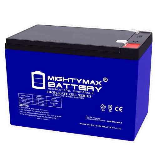 Mighty Max Battery 12V 10AH GEL F2 Replacement Battery Compatible with Fireworx FX-5RD Fire Alarm