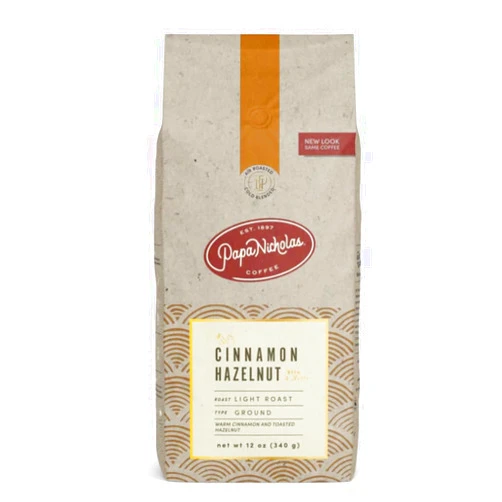 Papanicholas Coffee Papa Nicholas Coffee Ground Cinnamon Hazelnut Light