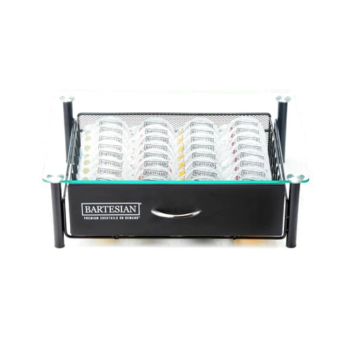 Bartesian Cocktail Capsule Storage Drawer Organizer - Stylish Mixology Cocktails Drink Mixer Holder Dispenser - Home Bar Accessories for Cocktail Maker Machine - Holds Up to 36 Capsules