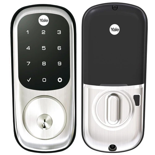 Yale Assure Lock Deadbolt, Satin Nickel Digital Touchscreen Keypad with Z-Wave and Backup Key for Front or Back Entry Door, YRD226-ZW2-619