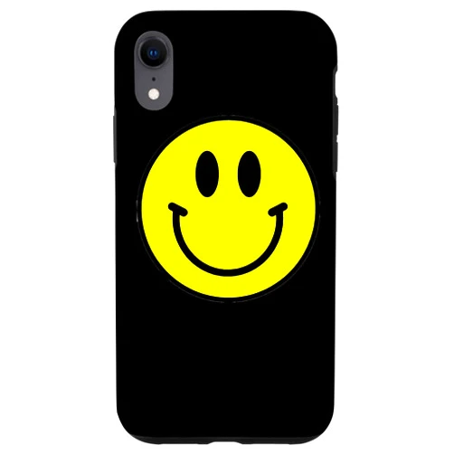 Smile Positive Happy Face Apparel iPhone XR Happy Yellow Smiling Face Cheerful Peaceful Positivity Case